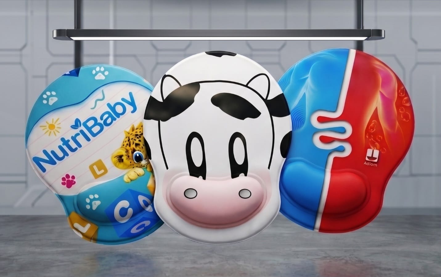 Mousepads ergonómicos de tela con memory foam
